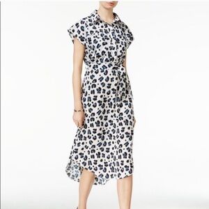 *NWT Bar III Cheetah Print Button Down Midi Dress